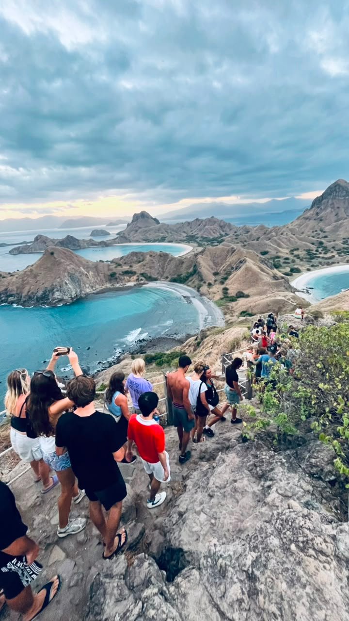 Padar Island trekking trail Komodo National Park Indonesia